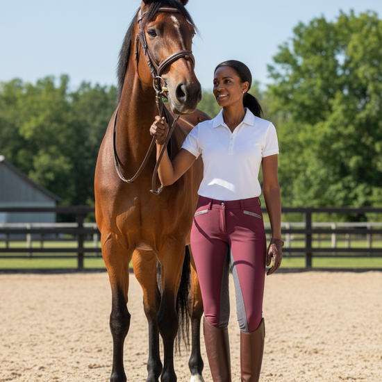 HKM Ladies Velluto Eva Suede Full Seat Breeches Breeches HKM - Equestrian Fashion Outfitters