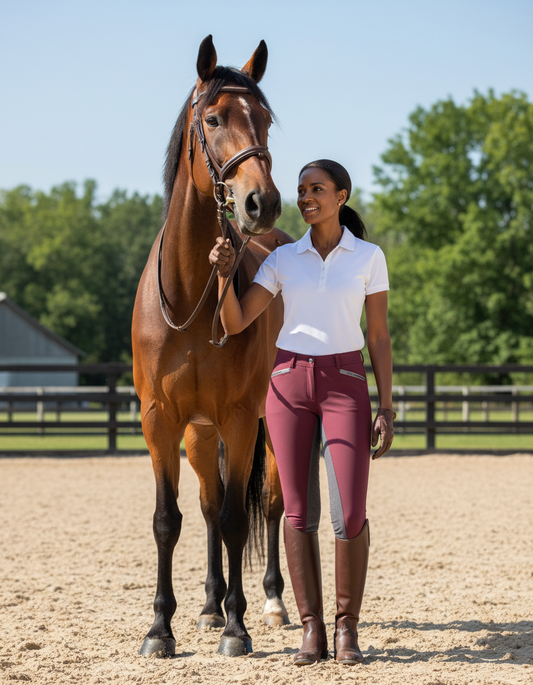 HKM Ladies Velluto Eva Suede Full Seat Breeches