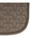 Quilted beige khaki saddle pad with diamond pattern