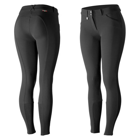 Horze Grand Prix Knee Patch Breech Breeches in black - Equestrian Fashion Outfitters