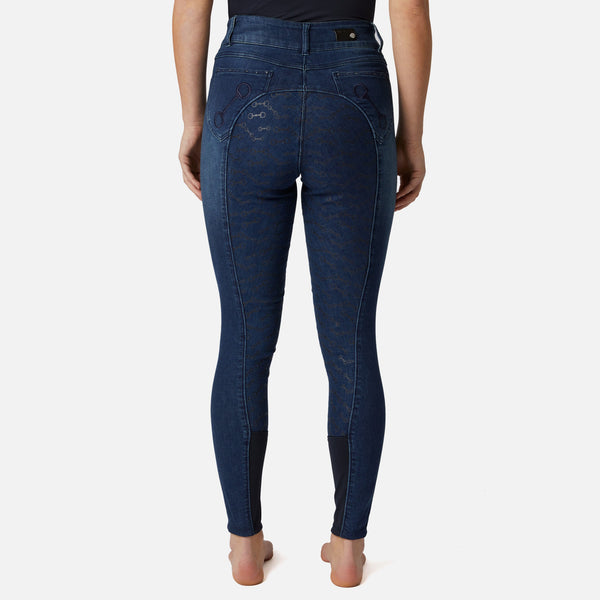Horze Kaia Crystal Denim Breech - Equestrian Fashion Outfitters