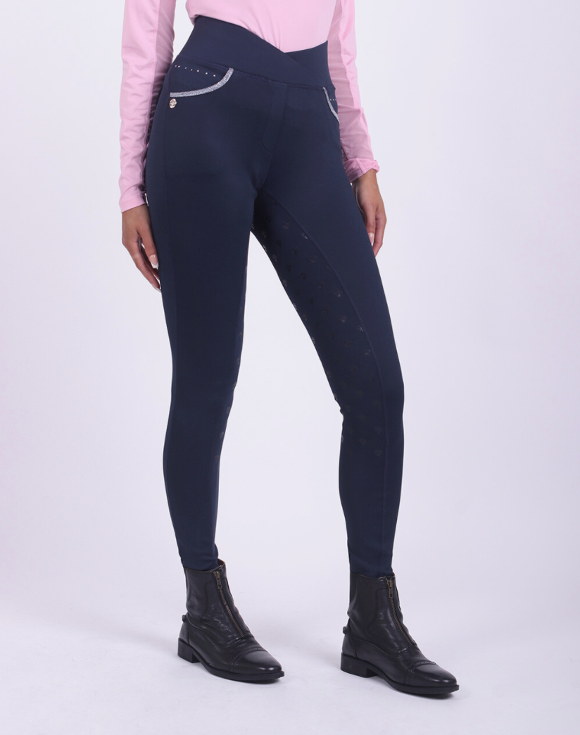 QHP Kathleen Full Grip Tights - Equestrian Fashion Outfitters